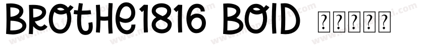 brothe1816 bold字体转换